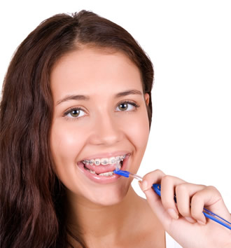 brushing and flossing